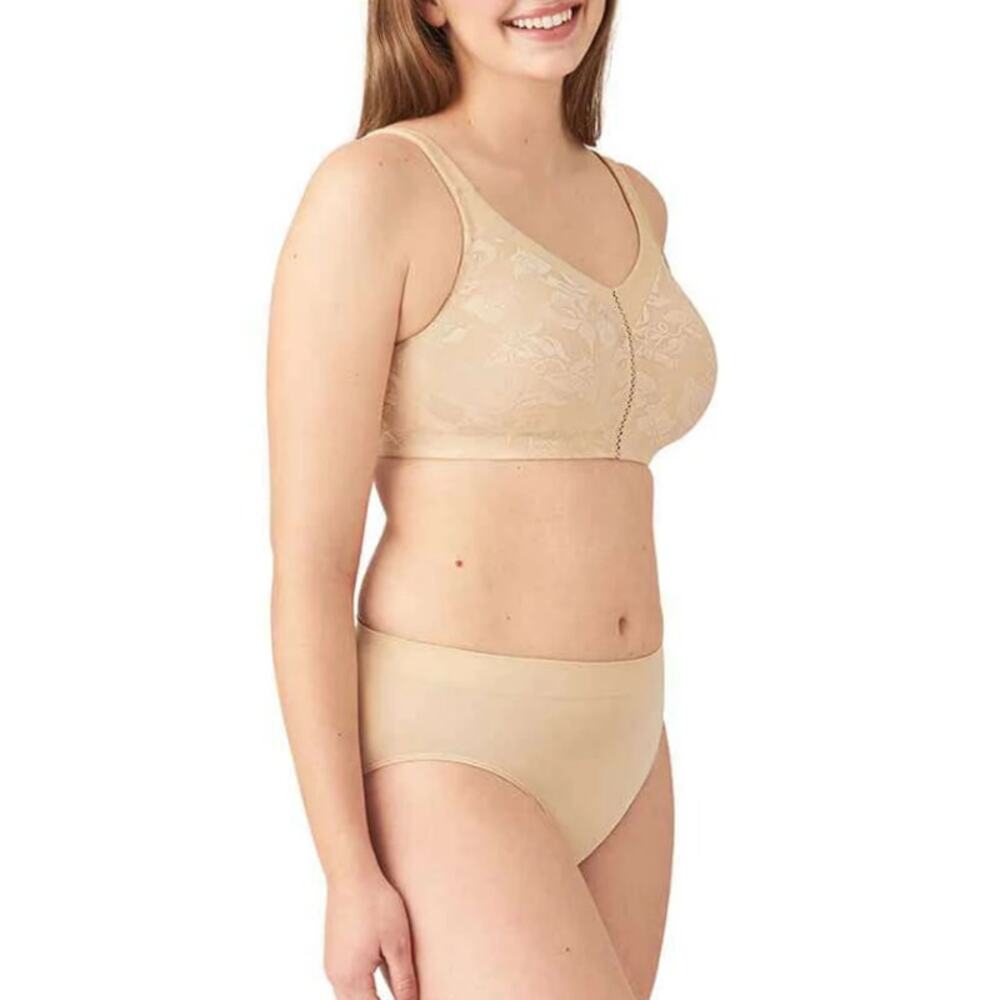 Wacoal Women's Beige Awareness Non Padded Non-Wired Full Support Bra Size 34C - Picture 4 of 10